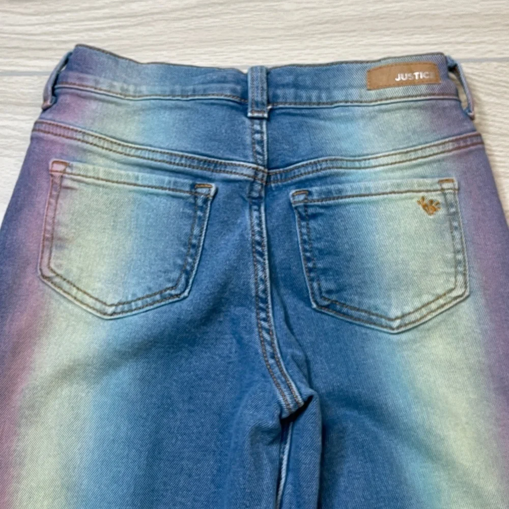 Justice 90’s Ombré Baggy Jeans Straight Leg Denim Girl’s Size 12